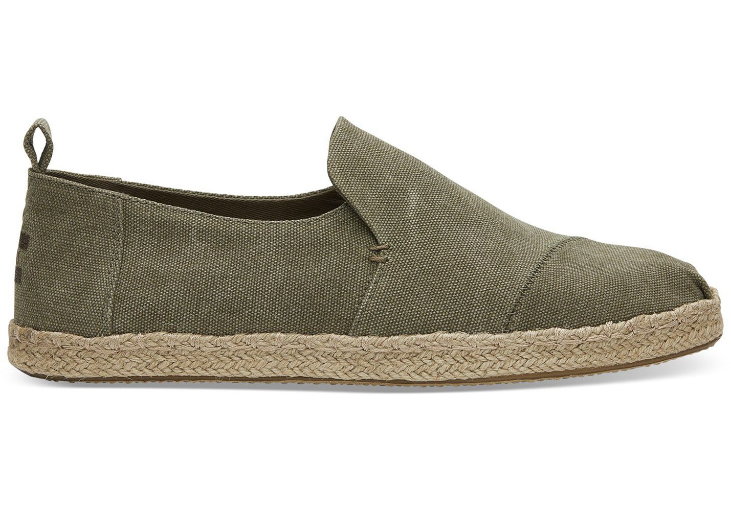 Toms Espadryle Męskie Oliwkowe - Alpargata Rope - 86WLNVOQK